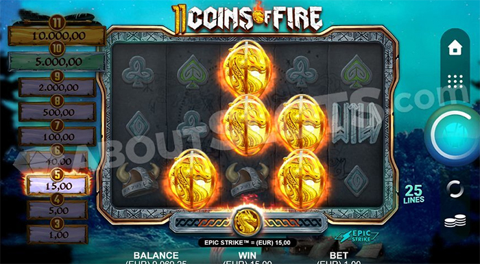 11 Coins of Fire Slot 1